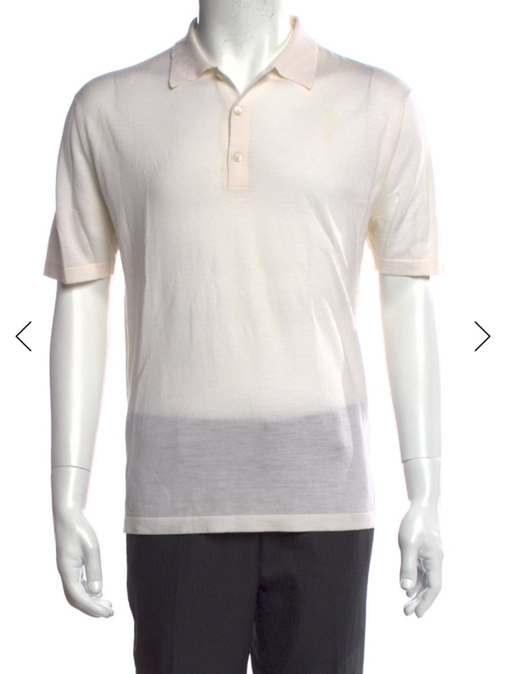 WANT Les Essentiels Cream Short-Sleeve Polo